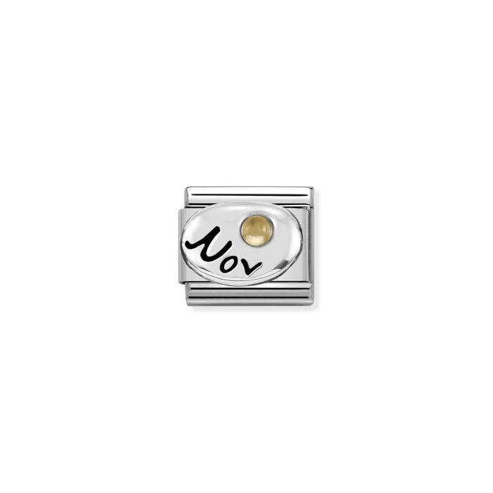 Element link do bransoletek Nomination Composable Stal + Srebro 925 listopad cytryn