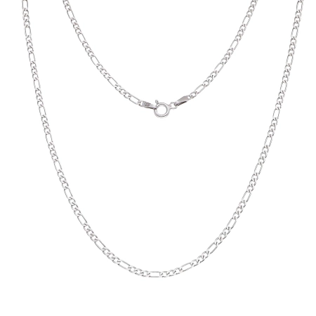 Srebrny łańcuszek figaro płaskie 45