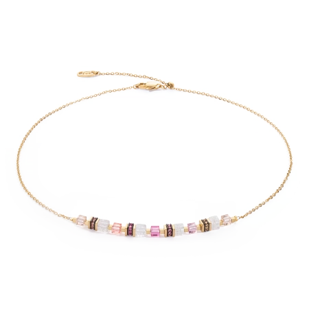 Naszyjnik Coeur de Lion pozłacany Swarovski złoto-różowy