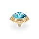 Element top wkręcany Qudo Oroli 13mm Aquamarine stal pozłacana