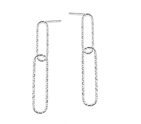Kolczyki srebrne łańcuszki