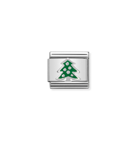 Element link do bransoletek Nomination Composable Stal + Srebro 925 choinka