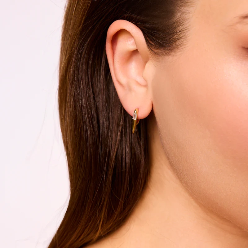 Kolczyki pozłacane z cyrkoniami