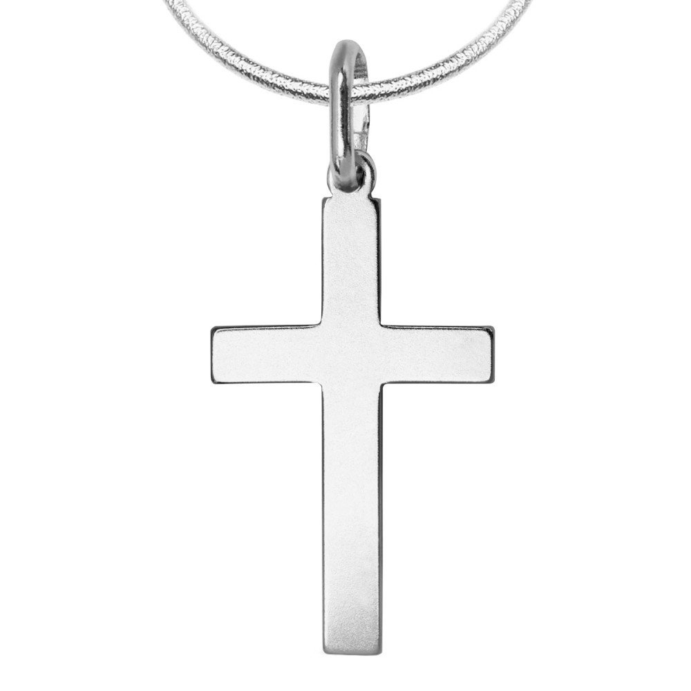 Krzyżyk srebrny gładki klasyczny duży