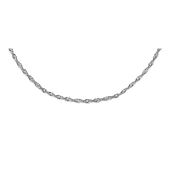 Łańcuszek srebrny rodowany splot singapur 45 cm 