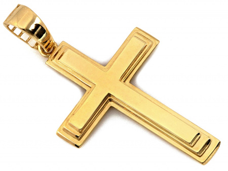 Złoty krzyż potrójny duży