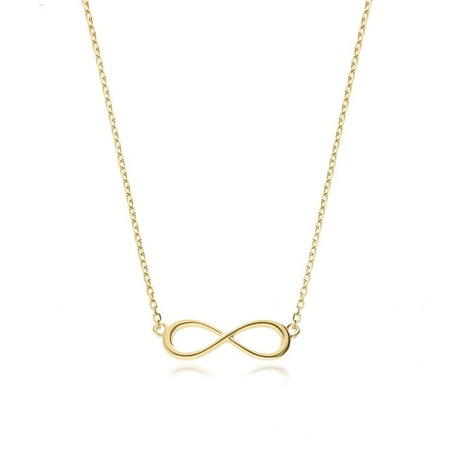 Naszyjnik srebrny pozłacany nieskończoność