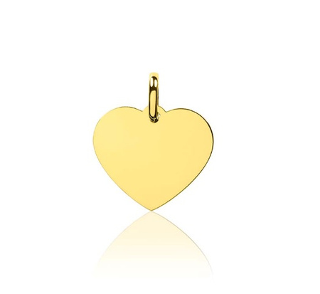 Złota zawieszka serce do grawerowania