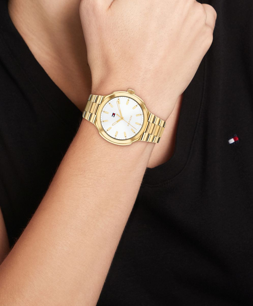 Zegarek damski Tommy Hilfiger pozłacany