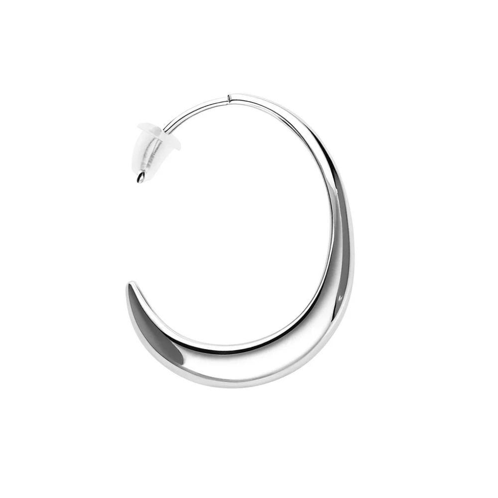 Kolczyki srebrne kółka gładkie na biglu
