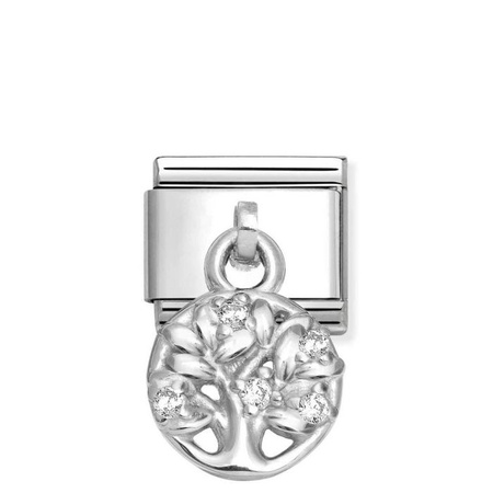 Element link do bransoletek Nomination Composable Stal + Srebro 925 wiszące drzewko życia