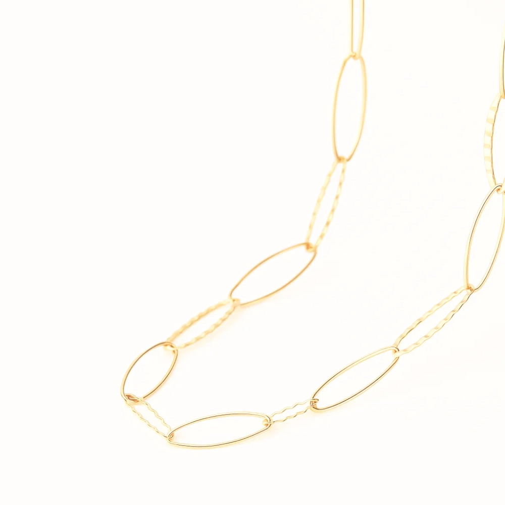 Naszyjnik pozłacany z dużych elementów