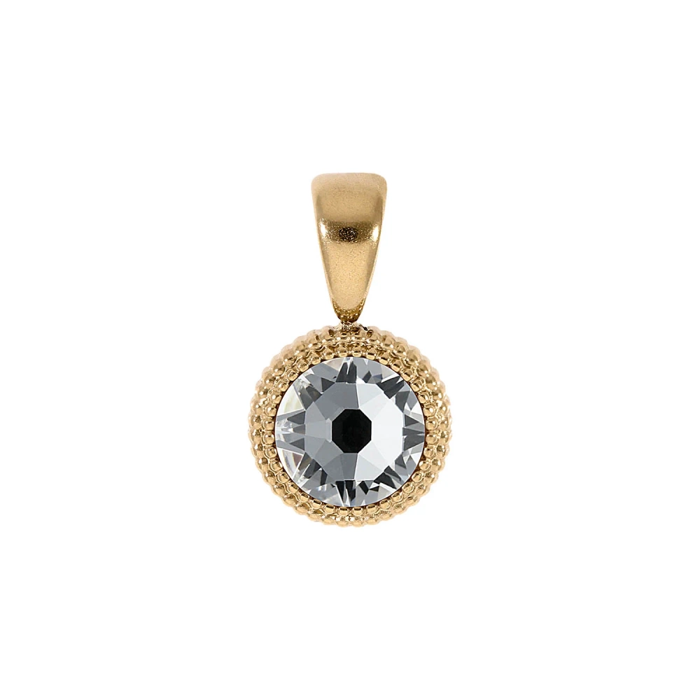 Zawieszka Qudo Fabero 10mm stal pozłacana Crystal