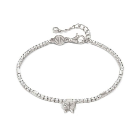Bransoletka srebrna Nomination Petit Sparkle tennis motyl