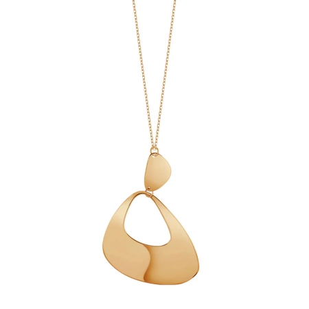 Naszyjnik pozłacany z dużą zawieszką