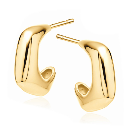 Kolczyki pozłacane zawijanie geometryczne