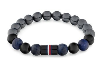 Bransoletka męska Tommy Hilfiger stal sodalit onyks