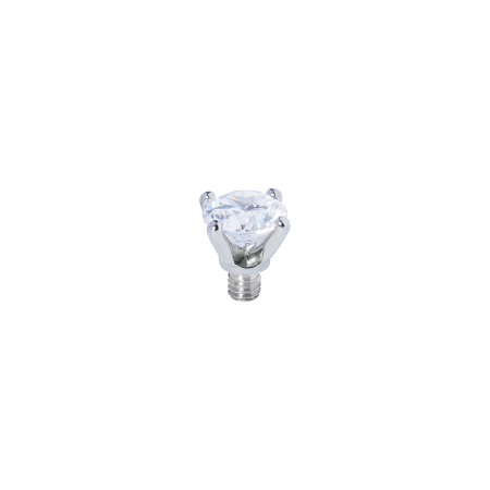 Element wkręcany top Qudo Arezzo 6mm stal Crystal