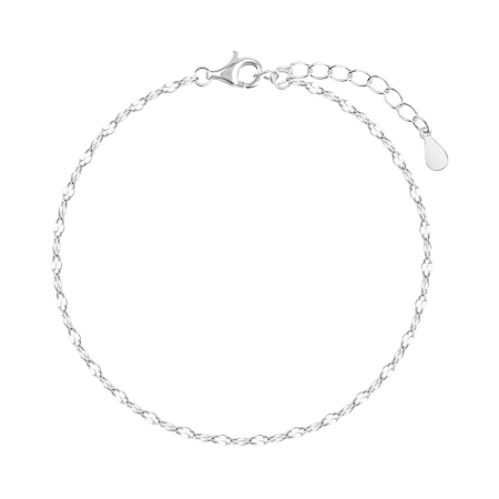 Bransoletka srebrna łańcuszkowa
