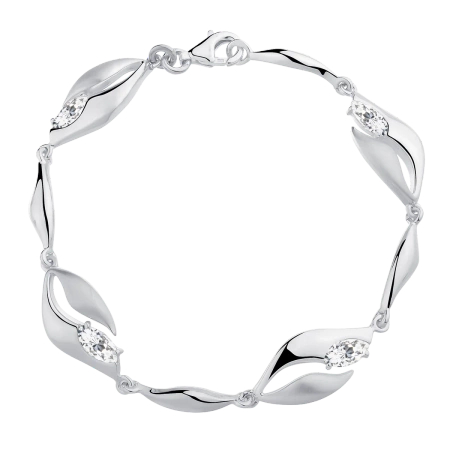 Bransoletka srebrna z cyrkoniami