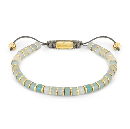 Bransoletka męska Instinctstyle sznurkowa z amazonitem