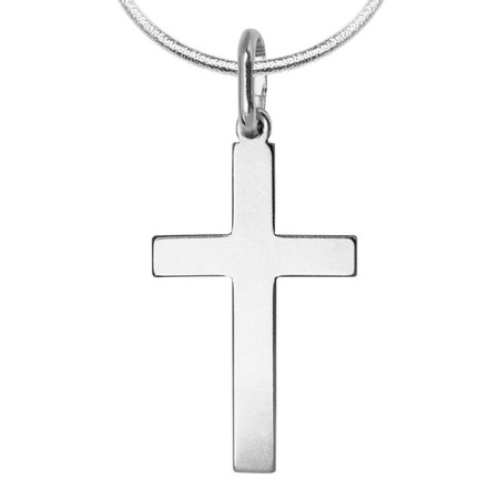 Krzyżyk srebrny gładki klasyczny duży