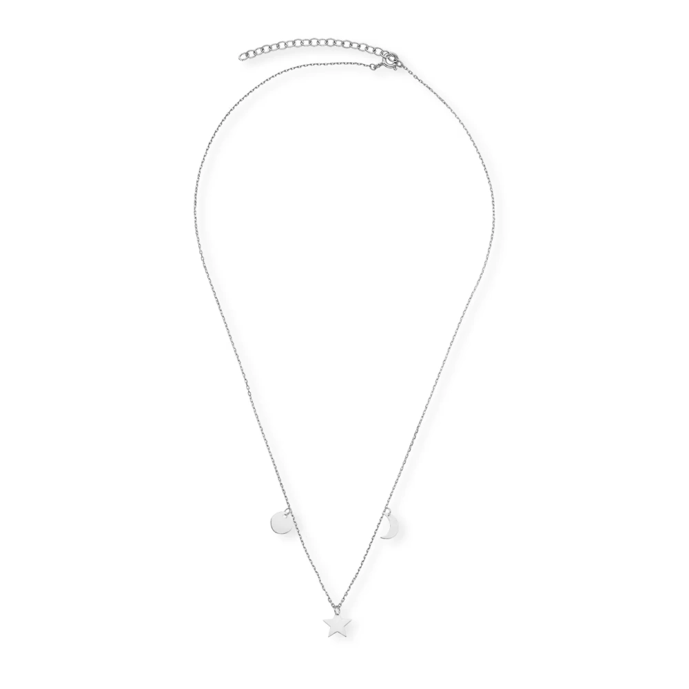Naszyjnik srebrny gwiazdka księżyc blaszka