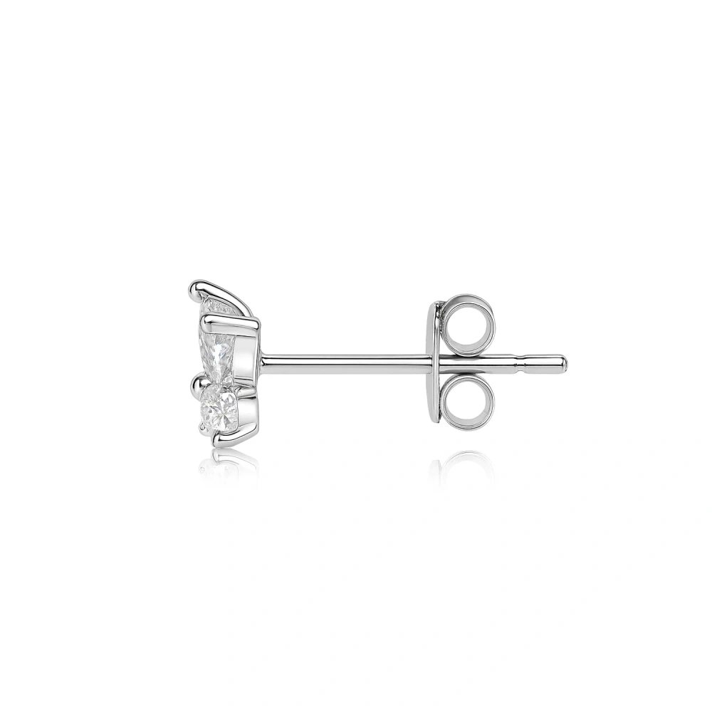 Kolczyki srebrne motylki z cyrkoniami