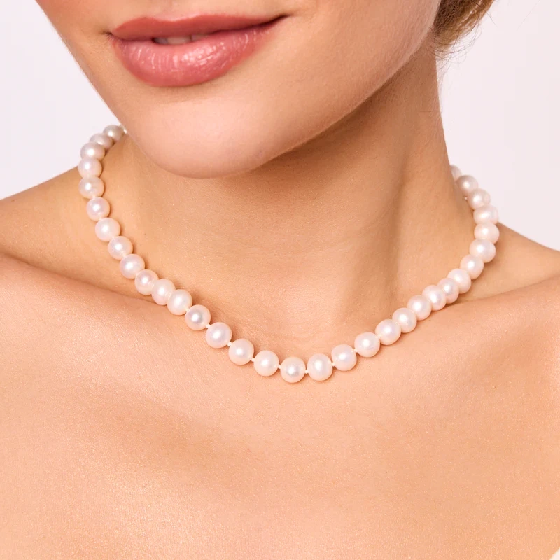 Srebrny naszyjnik perły hodowlane