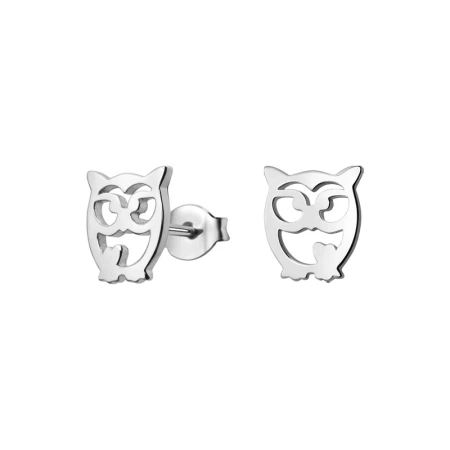 Kolczyki srebrne sowy