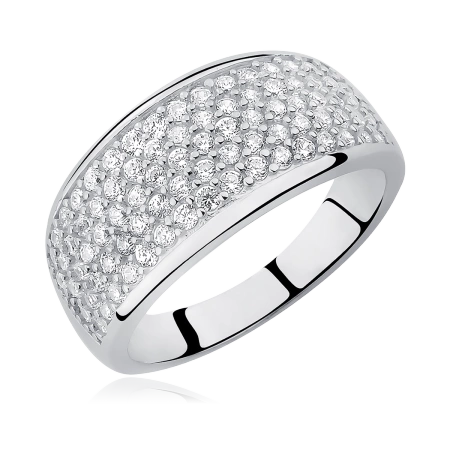 Pierścionek srebrny z cyrkoniami