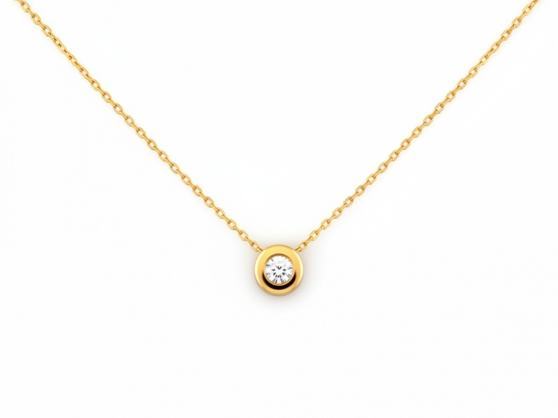 Złoty naszyjnik z cyrkonią