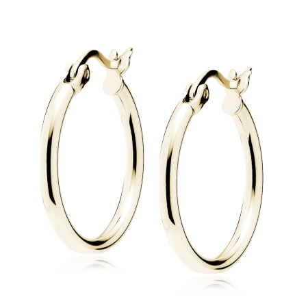 Pozłacane kolczyki koła wysoki połysk 2cm