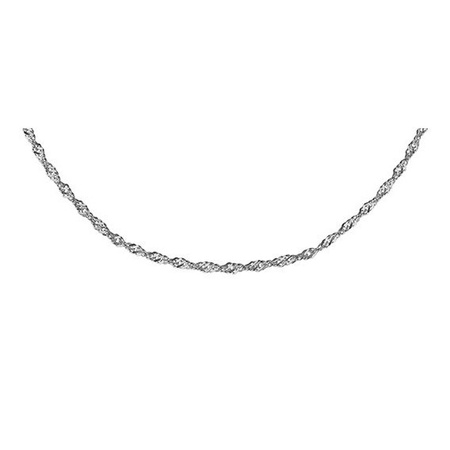 Łańcuszek srebrny rodowany delikatny splot singapur 42 cm