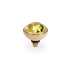 Element top wkręcany Qudo Bottone 10mm stal pozłacana Light Topaz
