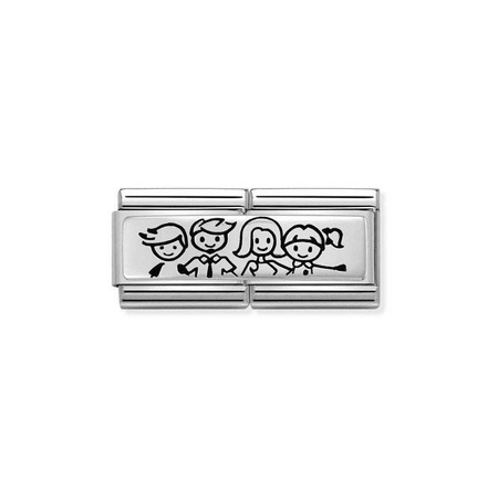 Element link do bransoletek Nomination Composable Stal + Srebro 925 Rodzina