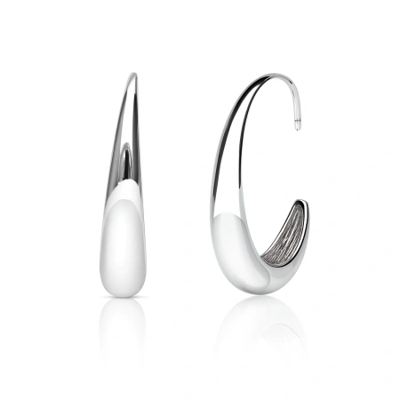 Kolczyki srebrne kółka gładkie na biglu