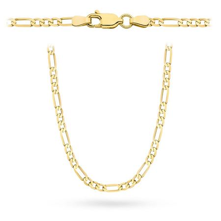 Łańcuszek złoty pr. 585 - splot figaro 60 cm