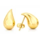 Złote kolczyki krople