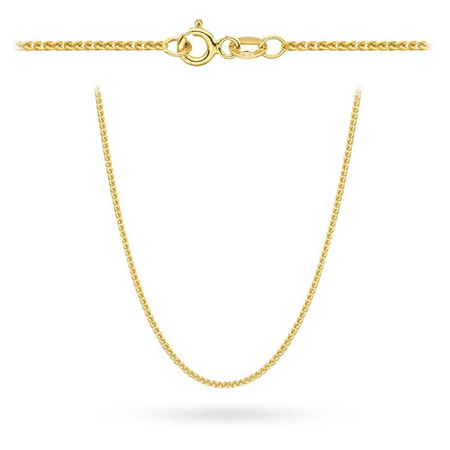 Łańcuszek złoty pr. 585 - splot lisi ogon 45 cm