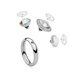 Element top wkręcany Qudo Bottone 10mm Crystal