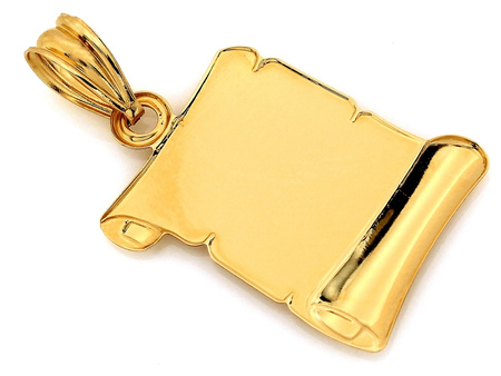 Złoty medalik papirus do graweru