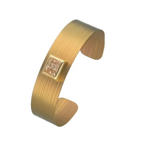 Bransoletka pozłacana z Tytanem i cyrkoniami