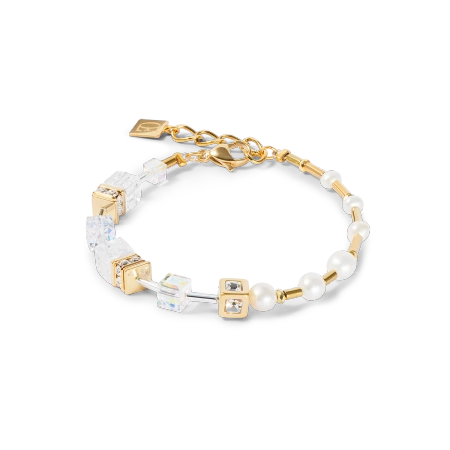 Bransoletka Fusion Precious Pearl Mix złoto-biała