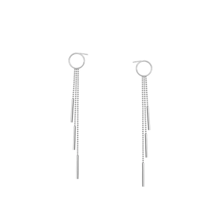 Kolczyki wiszące łańcuszki na sztyfcie