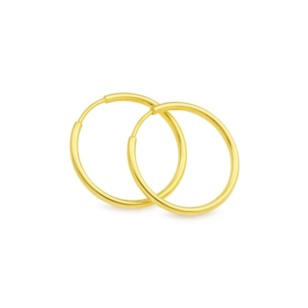 Złote kolczyki kółka klasyczne 2 cm