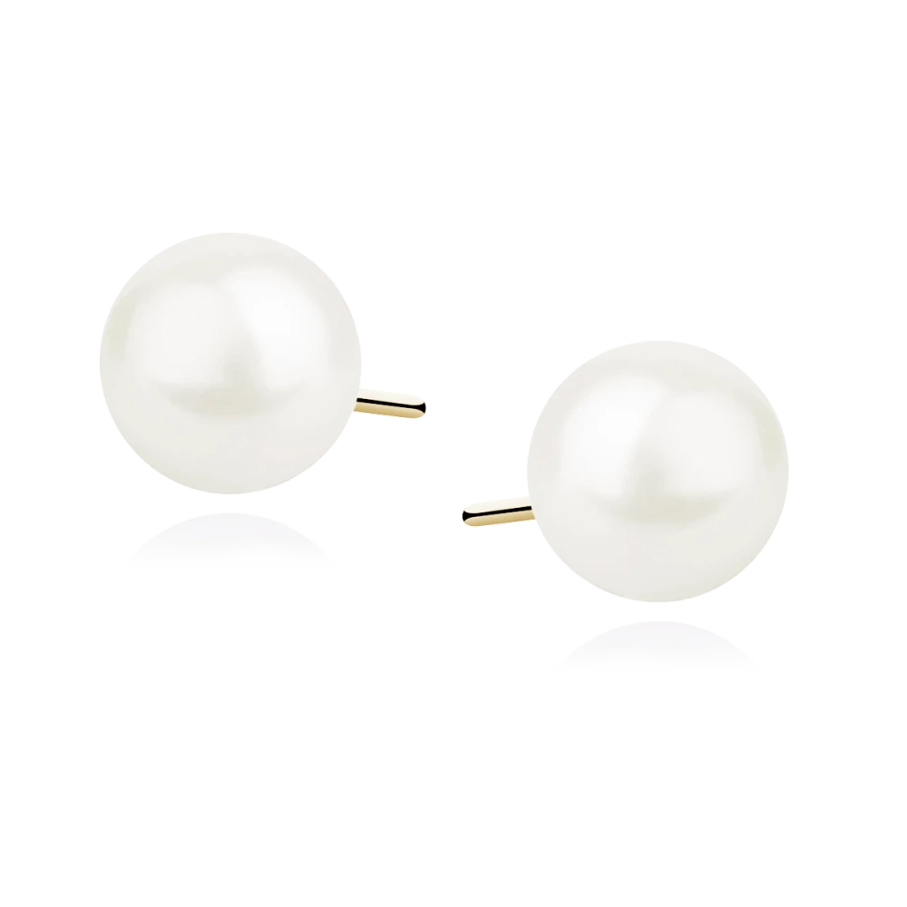 Kolczyki pozłacane perełki 6 mm