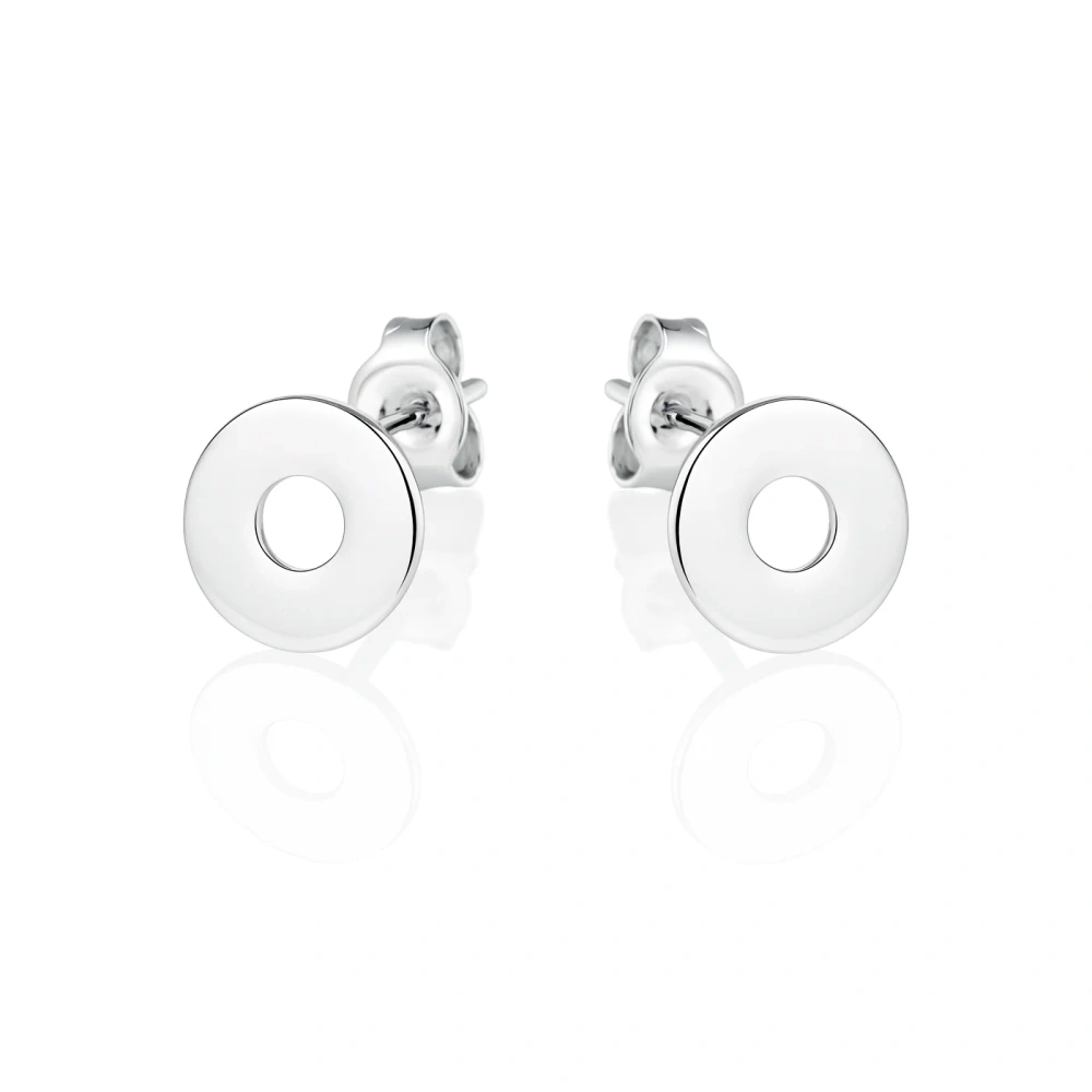 Kolczyki srebrne okrągłe blaszki