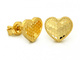 Złote kolczyki serca diamentowane