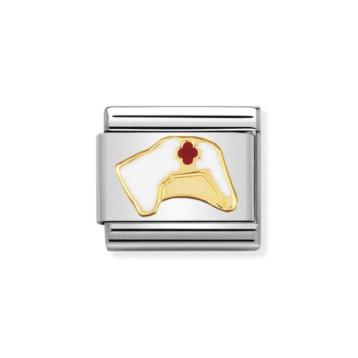 Element link do bransoletek Nomination Composable Stal + Złoto Czepek pielęgniarki